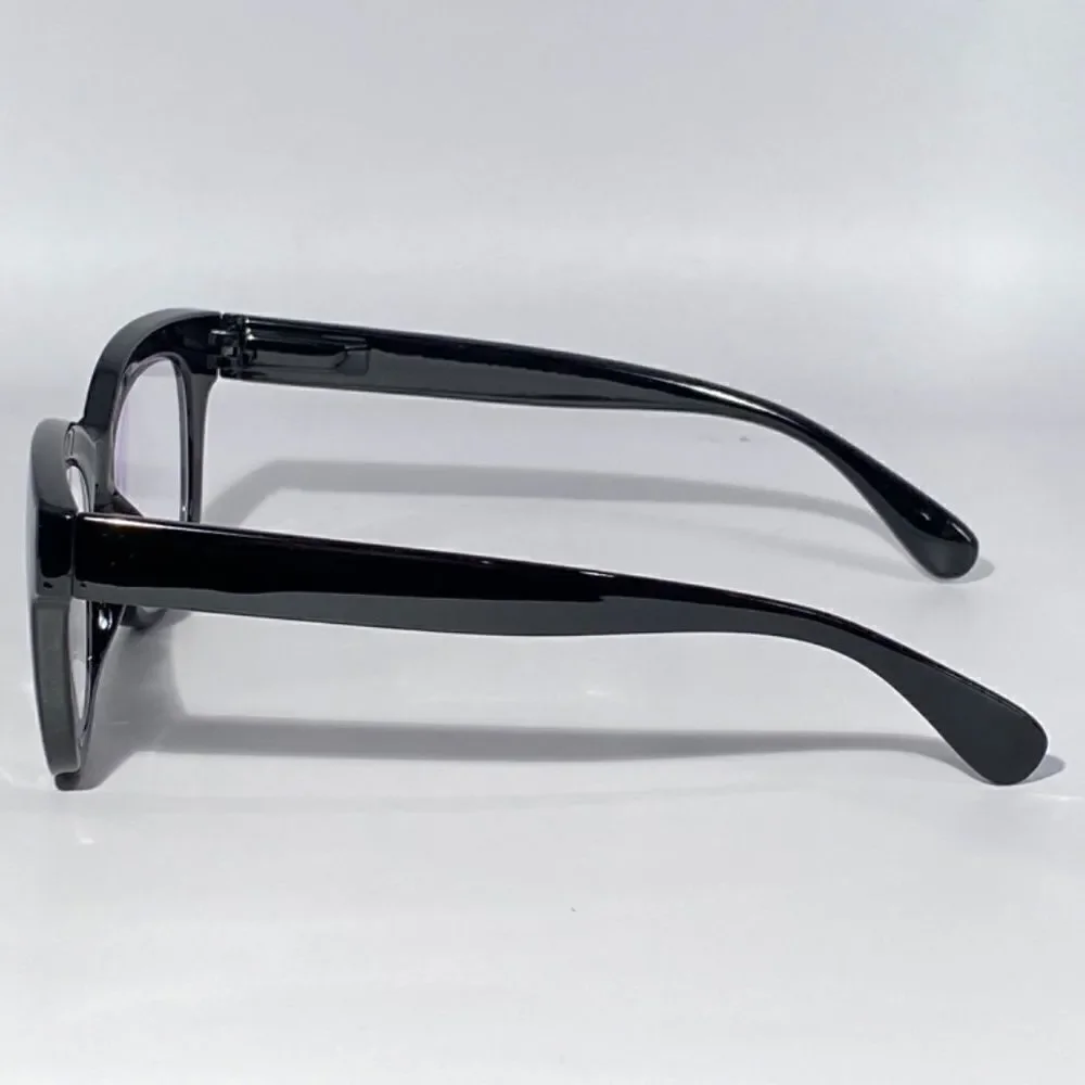 0555 Mona Reading Glasses Black Oversize 2.50 Readers Eyeglasses NWT